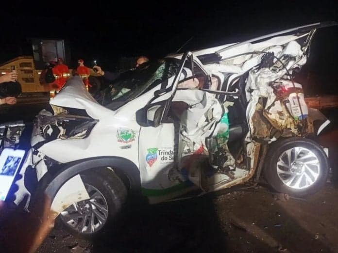 Grave acidente na BR-386 envolve vice-prefeito e outras três pessoas de Trindade do Sul