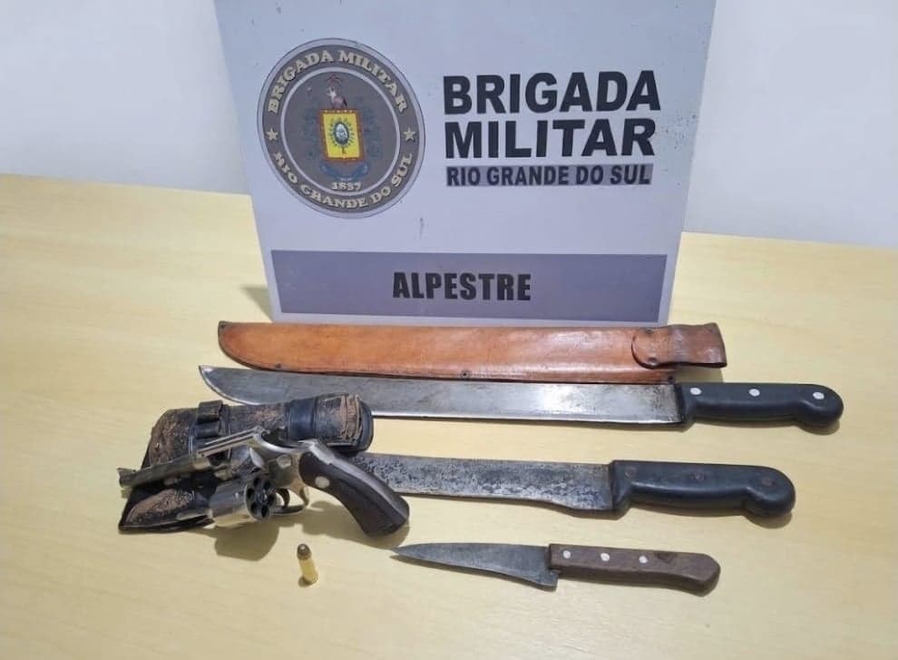 Jovem é preso em Alpestre por porte ilegal de arma de fogo