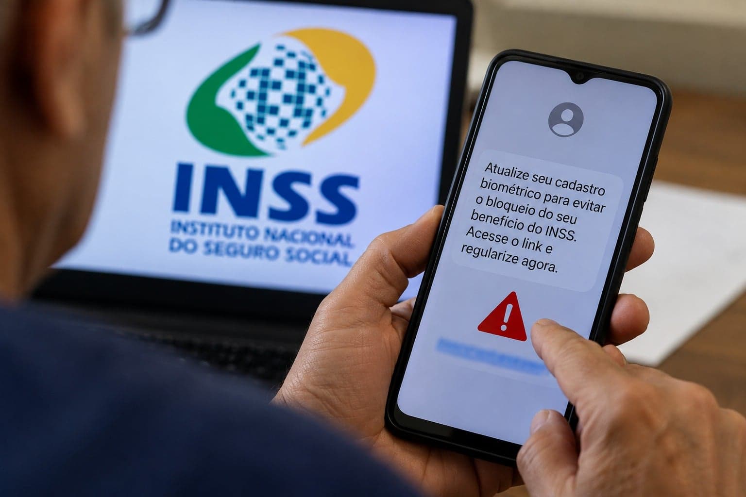 Golpistas usam falsas exigências de biometria para ameaçar beneficiários do INSS