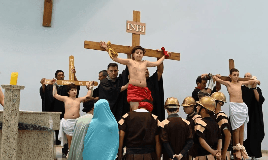 Encenação dos “Sete Passos de Jesus” será apresentada em Rodeio Bonito