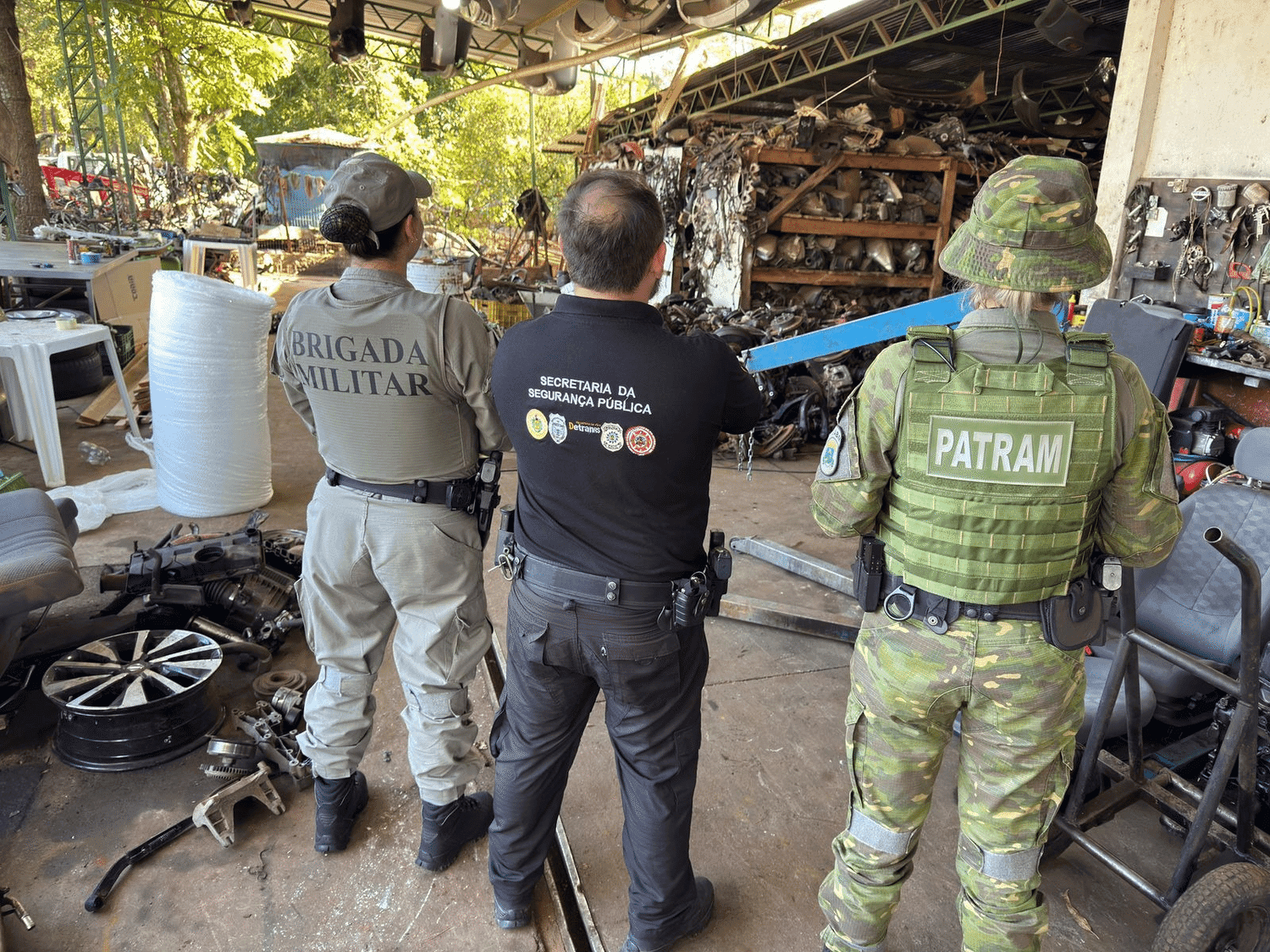 Operação em Seberi apreende peças que somam alto valor e recupera veículos furtados 