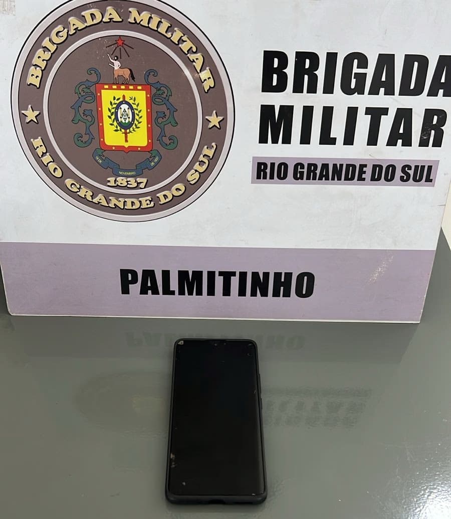 Homem furta celular na Prefeitura de Palmitinho e é preso pela Brigada Militar