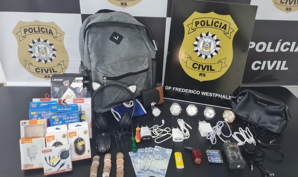 Suspeito de furto a comércio de Frederico Westphalen é preso em flagrante 