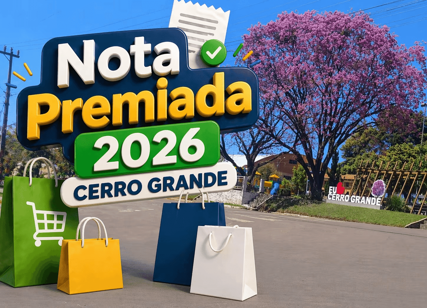 Campanha Nota Premiada de Cerro Grande terá primeiro sorteio em junho