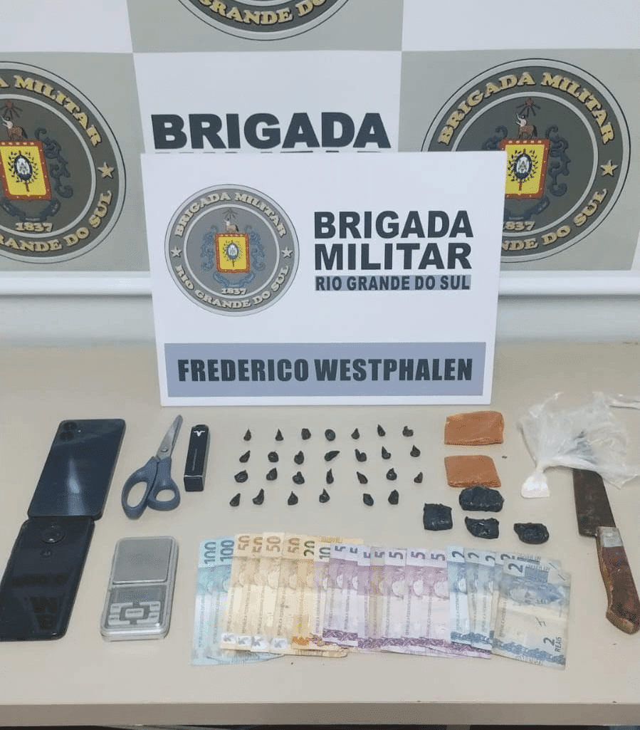 Tráfico de drogas resulta na prisão de mulher em Frederico Westphalen