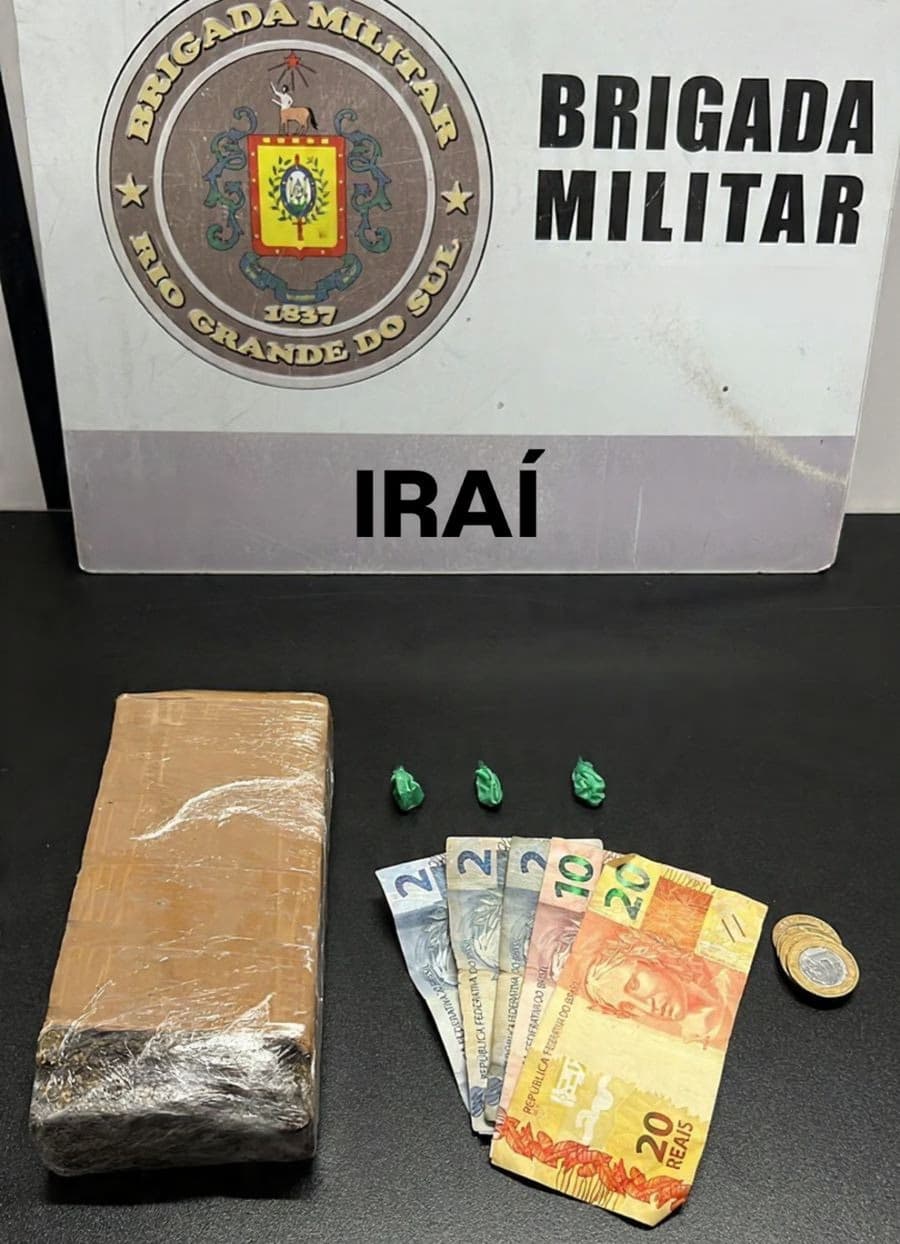 Brigada Militar prende jovem por tráfico de drogas em Iraí