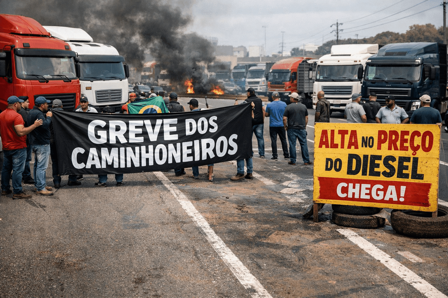 Caminhoneiros ameaçam entrar em greve nacional contra a alta do diesel