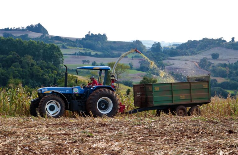 Agricultores de Novo Tiradentes recebem auxílio na produção de silagem e plantio de pastagens de inverno